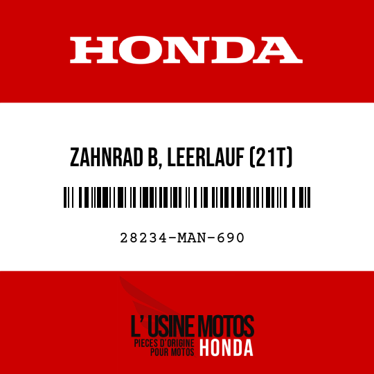 image de 28234-MAN-690 ZAHNRAD B, LEERLAUF (21T)