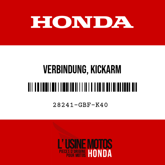 image de 28241-GBF-K40 VERBINDUNG, KICKARM