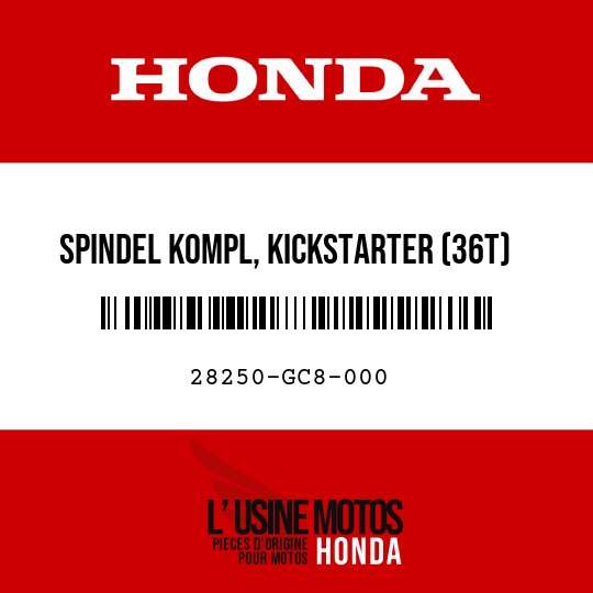 image de 28250-GC8-000 SPINDEL KOMPL, KICKSTARTER (36T)