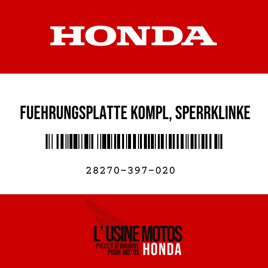 image de 28270-397-020 FUEHRUNGSPLATTE KOMPL, SPERRKLINKE