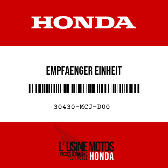 image de 30430-MCJ-D00 EMPFAENGER EINHEIT