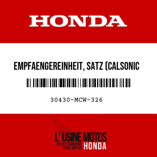 image de 30430-MCW-326 EMPFAENGEREINHEIT, SATZ (CALSONIC KANSEI)