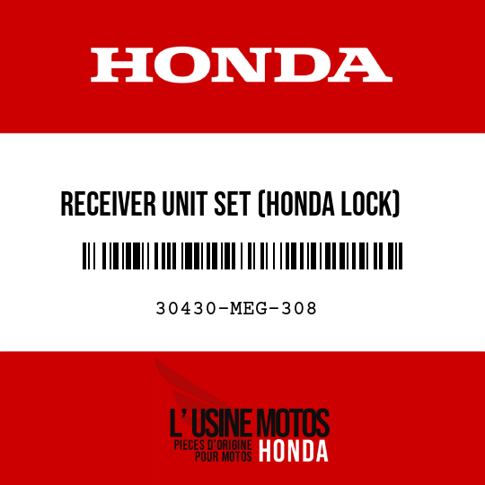 image de 30430-MEG-308 RECEIVER UNIT SET (HONDA LOCK)