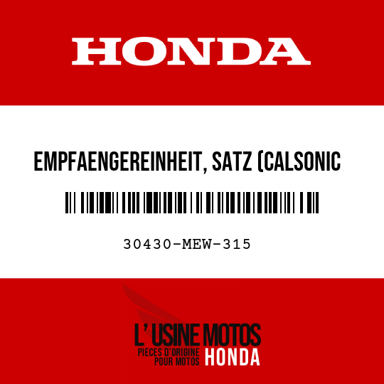 image de 30430-MEW-315 EMPFAENGEREINHEIT, SATZ (CALSONIC KANSEI)