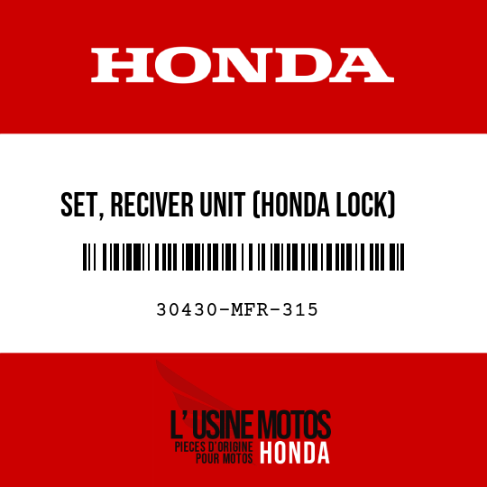 image de 30430-MFR-315 SET, RECIVER UNIT (HONDA LOCK)
