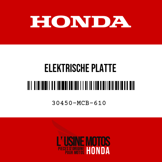 image de 30450-MCB-610 ELEKTRISCHE PLATTE