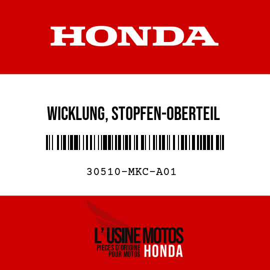 image de 30510-MKC-A01 WICKLUNG, STOPFEN-OBERTEIL