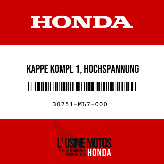 image de 30751-ML7-000 KAPPE KOMPL 1, HOCHSPANNUNG