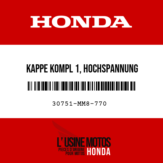 image de 30751-MM8-770 KAPPE KOMPL 1, HOCHSPANNUNG