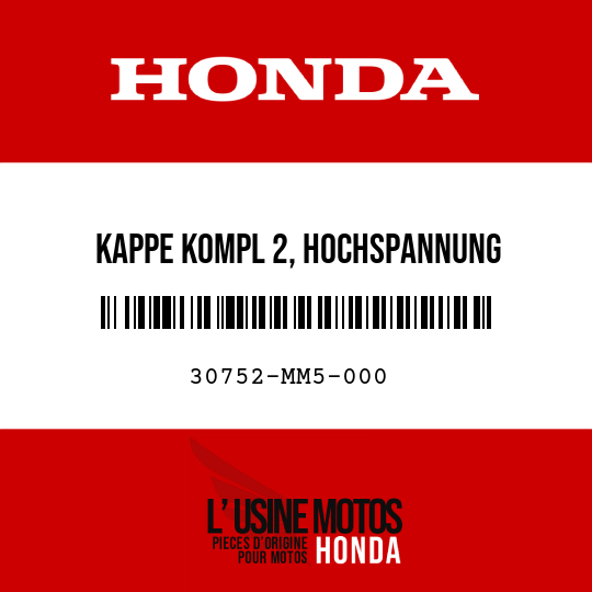 image de 30752-MM5-000 KAPPE KOMPL 2, HOCHSPANNUNG