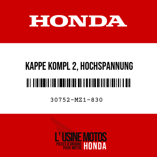 image de 30752-MZ1-830 KAPPE KOMPL 2, HOCHSPANNUNG