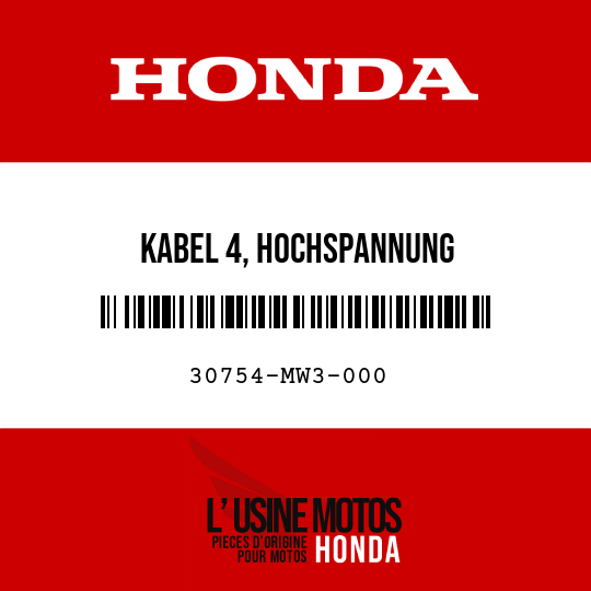 image de 30754-MW3-000 KABEL 4, HOCHSPANNUNG