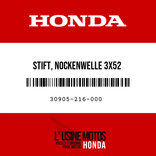 image de 30905-216-000 STIFT, NOCKENWELLE 3X52