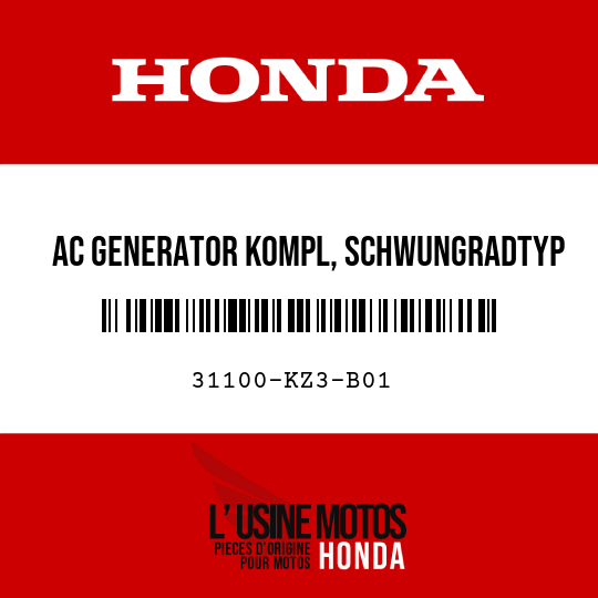 image de 31100-KZ3-B01 AC GENERATOR KOMPL, SCHWUNGRADTYP