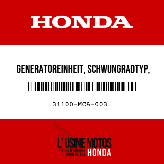 image de 31100-MCA-003 GENERATOREINHEIT, SCHWUNGRADTYP, WECHSELSTROM