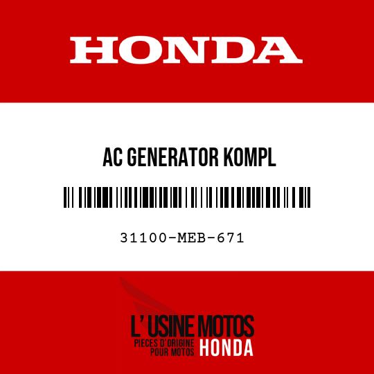image de 31100-MEB-671 AC GENERATOR KOMPL