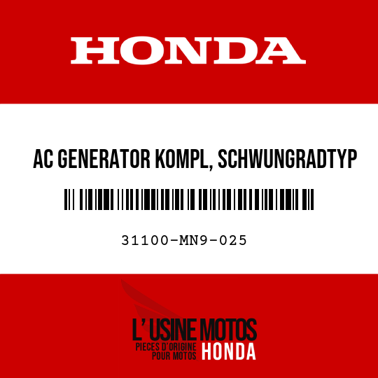 image de 31100-MN9-025 AC GENERATOR KOMPL, SCHWUNGRADTYP (HITACHI)
