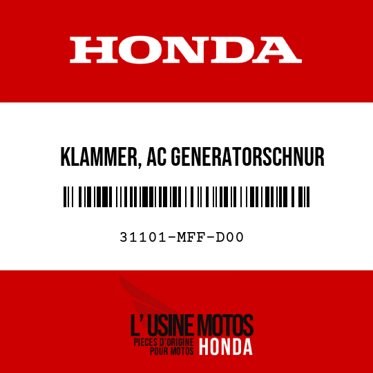 image de 31101-MFF-D00 KLAMMER, AC GENERATORSCHNUR
