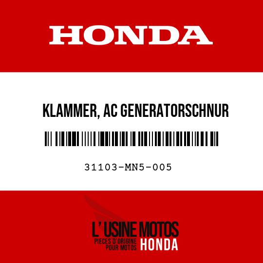 image de 31103-MN5-005 KLAMMER, AC GENERATORSCHNUR