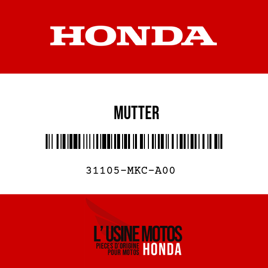 image de 31105-MKC-A00 MUTTER