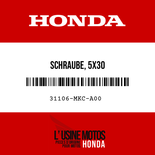 image de 31106-MKC-A00 SCHRAUBE, 5X30