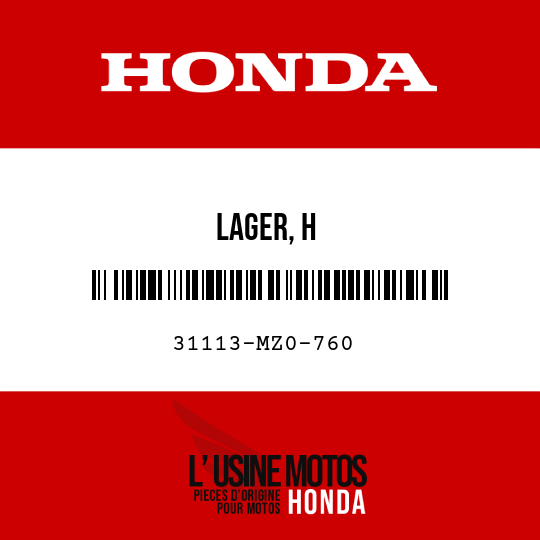 image de 31113-MZ0-760 LAGER, H