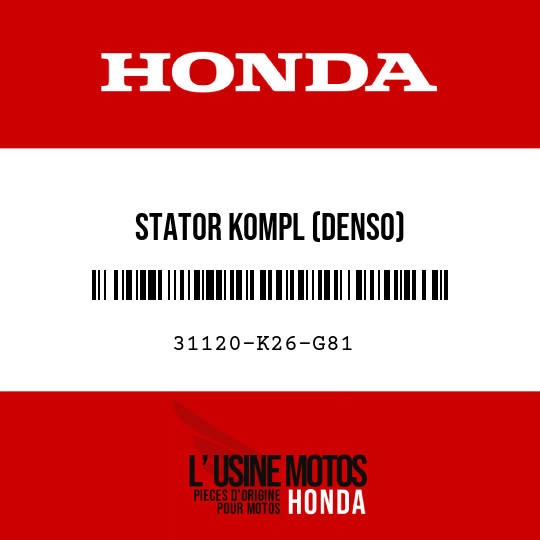 image de 31120-K26-G81 STATOR KOMPL (DENSO)