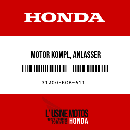 image de 31200-KGB-611 MOTOR KOMPL, ANLASSER