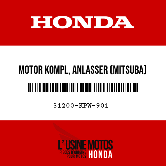 image de 31200-KPW-901 MOTOR KOMPL, ANLASSER (MITSUBA)