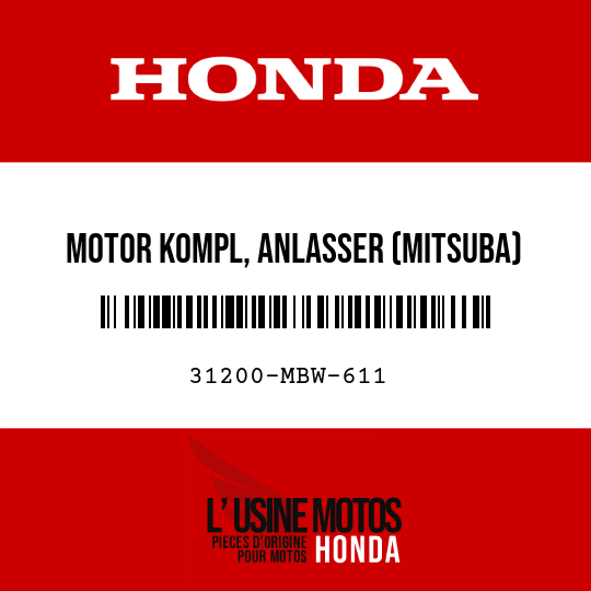 image de 31200-MBW-611 MOTOR KOMPL, ANLASSER (MITSUBA)