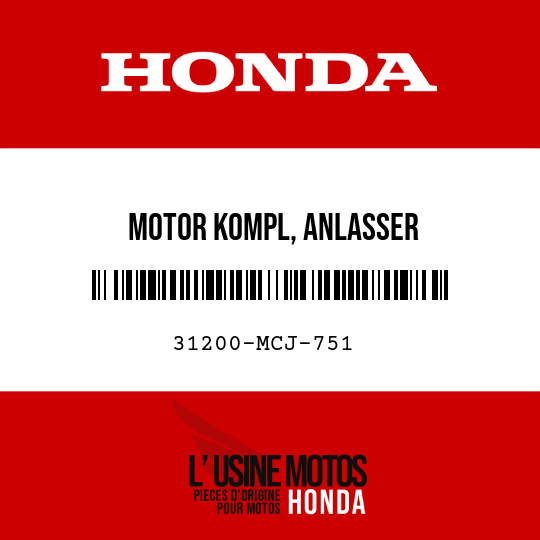 image de 31200-MCJ-751 MOTOR KOMPL, ANLASSER
