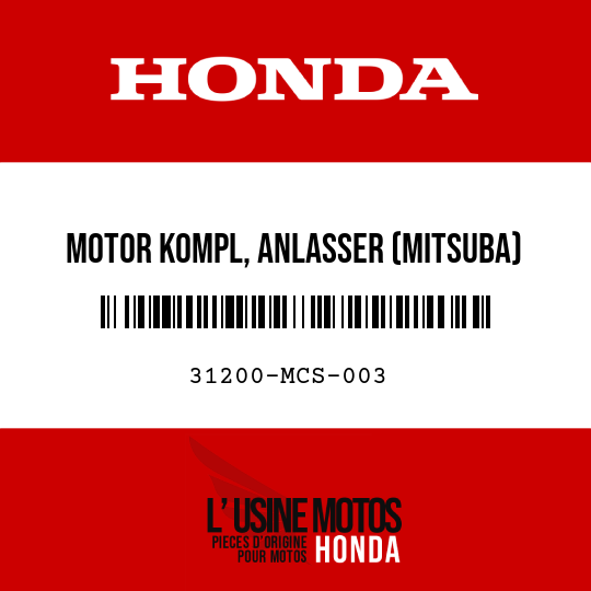 image de 31200-MCS-003 MOTOR KOMPL, ANLASSER (MITSUBA)