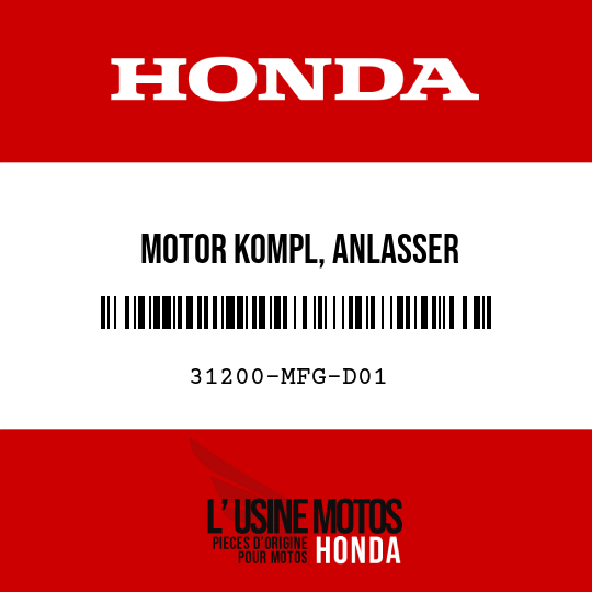 image de 31200-MFG-D01 MOTOR KOMPL, ANLASSER