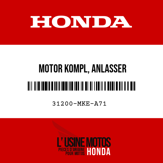 image de 31200-MKE-A71 MOTOR KOMPL, ANLASSER
