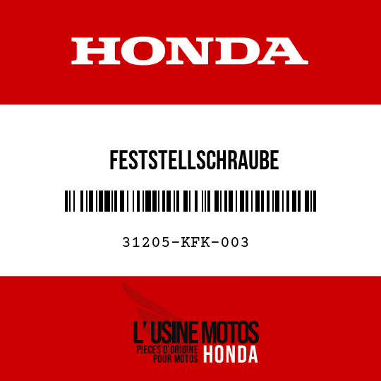 image de 31205-KFK-003 FESTSTELLSCHRAUBE