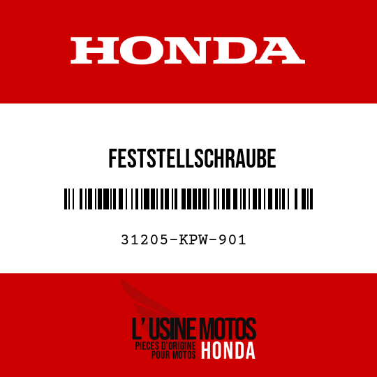 image de 31205-KPW-901 FESTSTELLSCHRAUBE