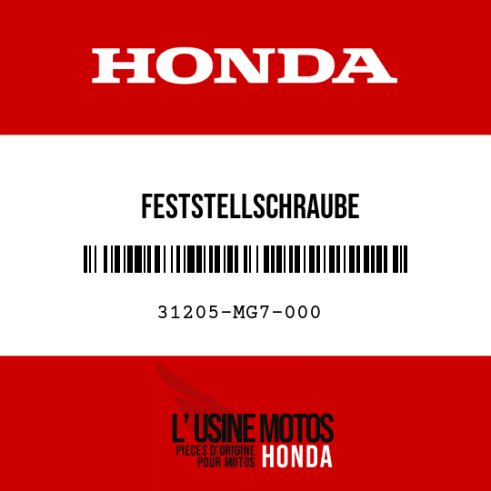 image de 31205-MG7-000 FESTSTELLSCHRAUBE