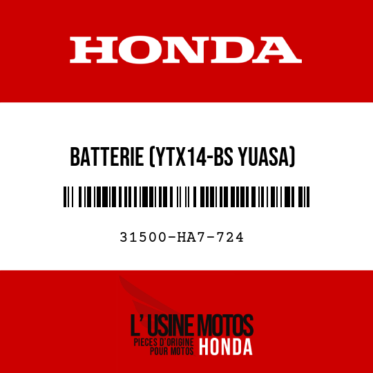 image de 31500-HA7-724 BATTERIE (YTX14-BS YUASA)