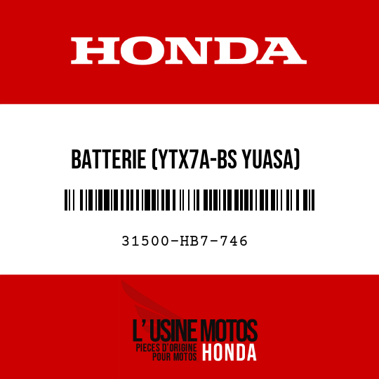 image de 31500-HB7-746 BATTERIE (YTX7A-BS YUASA)