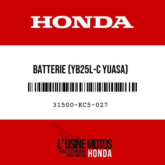 image de 31500-KC5-027 BATTERIE (YB25L-C YUASA)