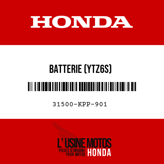 image de 31500-KPP-901 BATTERIE (YTZ6S)