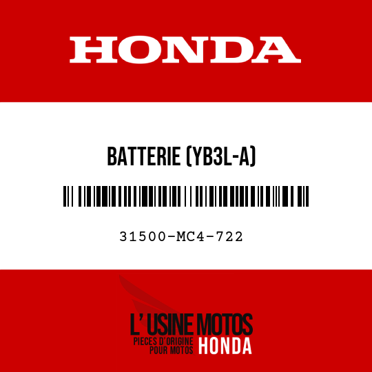 image de 31500-MC4-722 BATTERIE (YB3L-A)