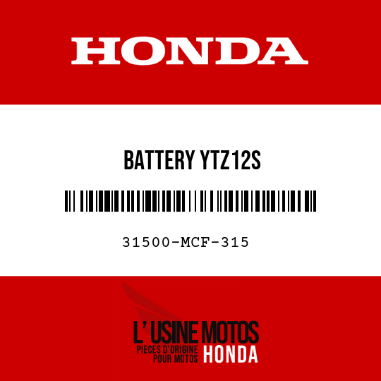 image de 31500-MCF-315 BATTERY YTZ12S