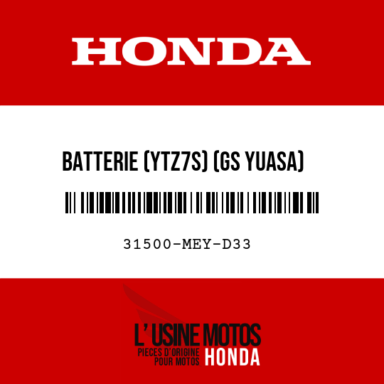 image de 31500-MEY-D33 BATTERIE (YTZ7S) (GS YUASA)
