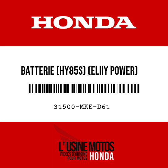 image de 31500-MKE-D61 BATTERIE (HY85S) (ELIIY POWER)