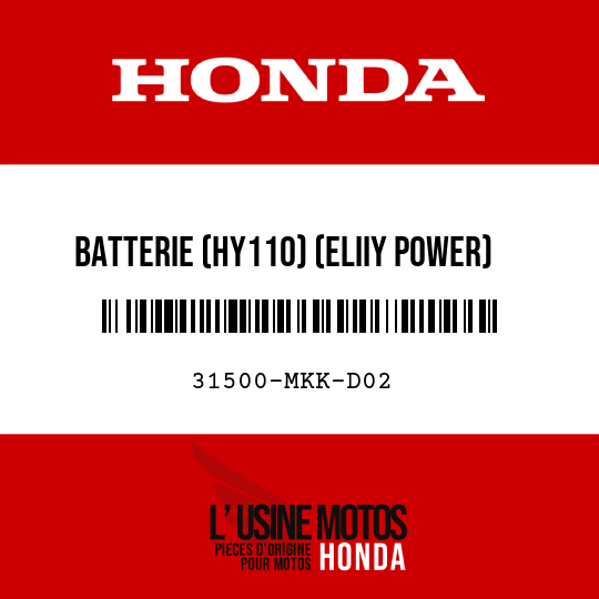 image de 31500-MKK-D02 BATTERIE (HY110) (ELIIY POWER)