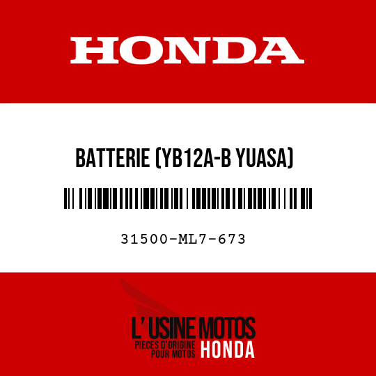 image de 31500-ML7-673 BATTERIE (YB12A-B YUASA)