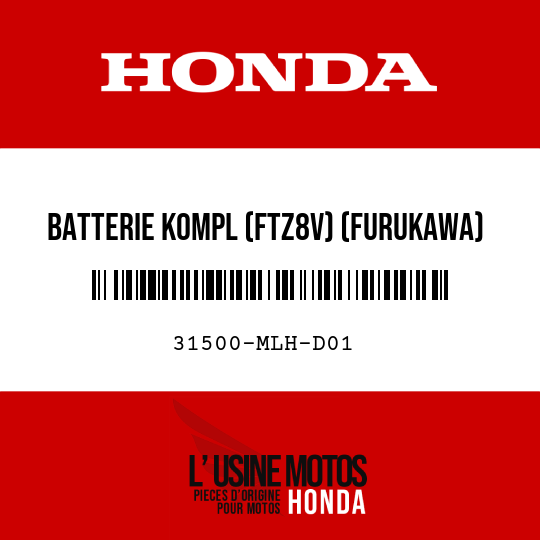 image de 31500-MLH-D01 BATTERIE KOMPL (FTZ8V) (FURUKAWA)