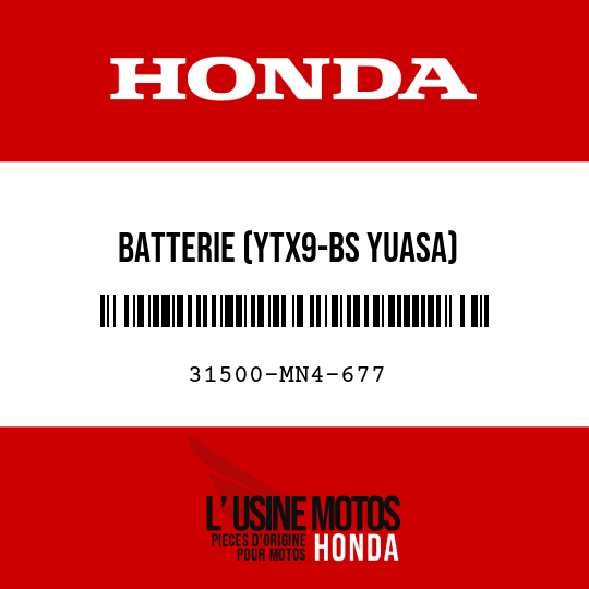 image de 31500-MN4-677 BATTERIE (YTX9-BS YUASA)