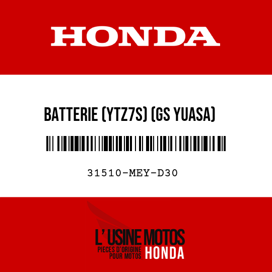 image de 31510-MEY-D30 BATTERIE (YTZ7S) (GS YUASA)
